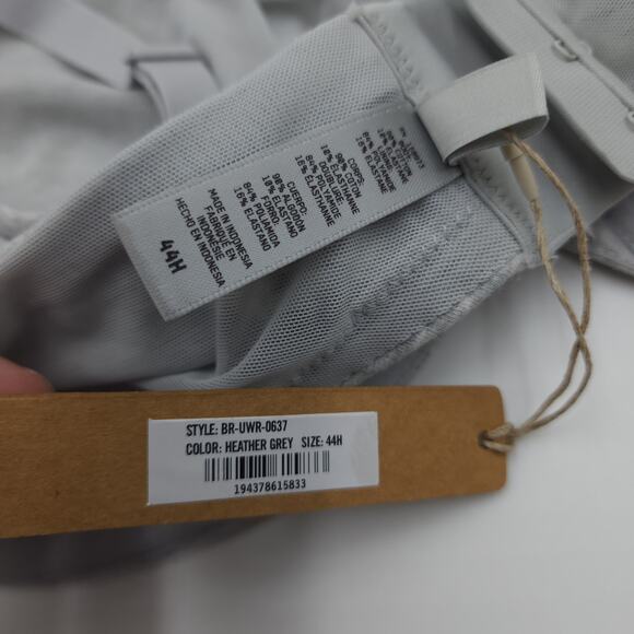 Skims Cotton Jersey Underwire Bra in Light Heather Grey Size 44H - Picture 8 of 8